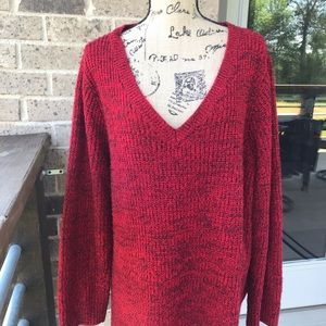 ❤️Plus Size Red HIGH LOW TORRID V Neck Sweater 🌺